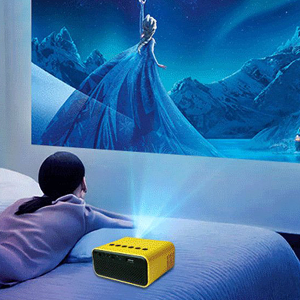 240P Portable USB Mini Projector Home Projector Movie Video Projector Yellow