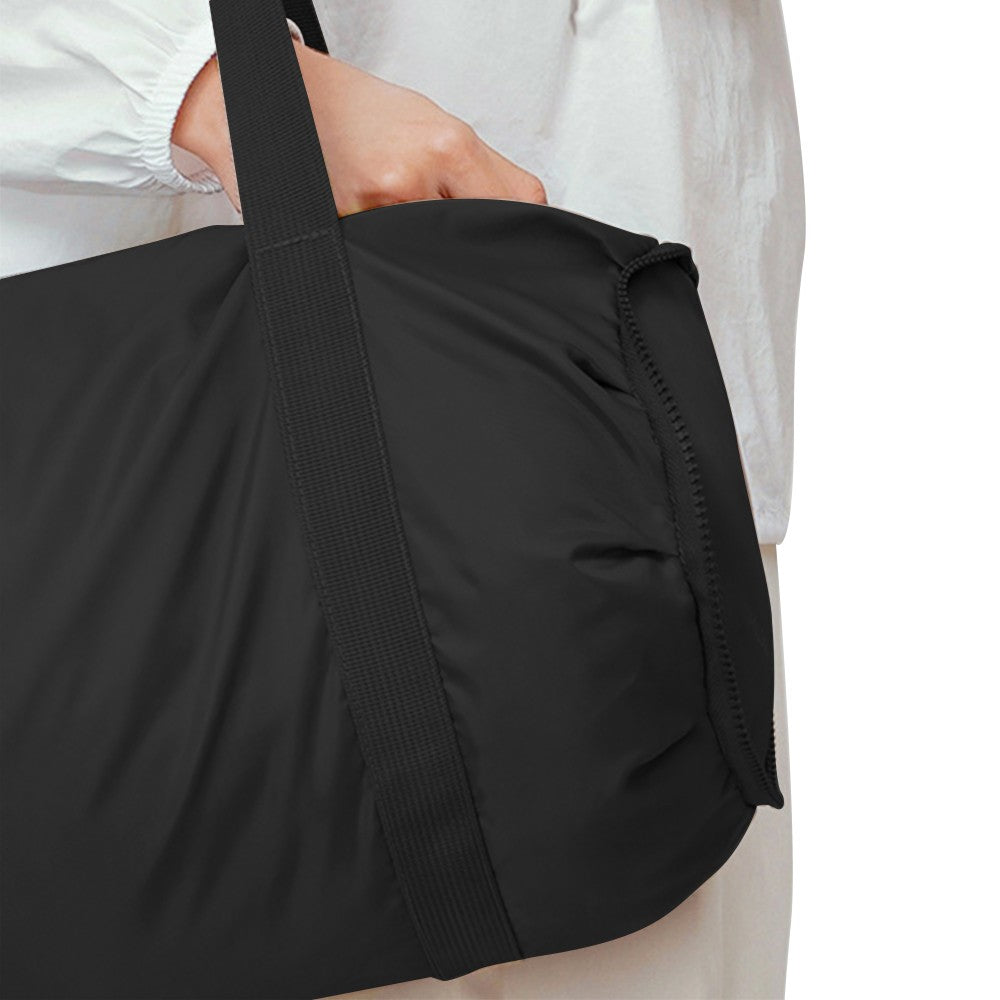 Foldable Duffel Bag Sports Gym Bag Yoga Bag with Inner Pocket Black