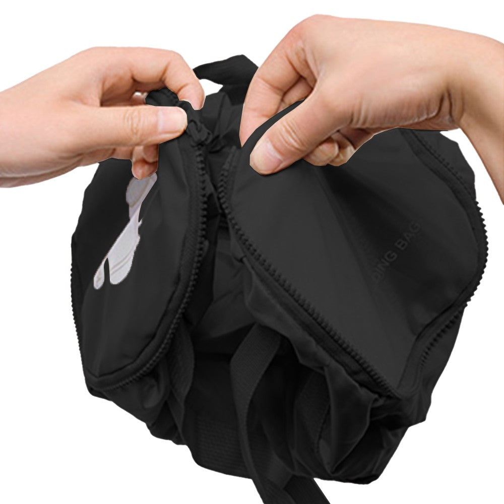 Foldable Duffel Bag Sports Gym Bag Yoga Bag with Inner Pocket Black