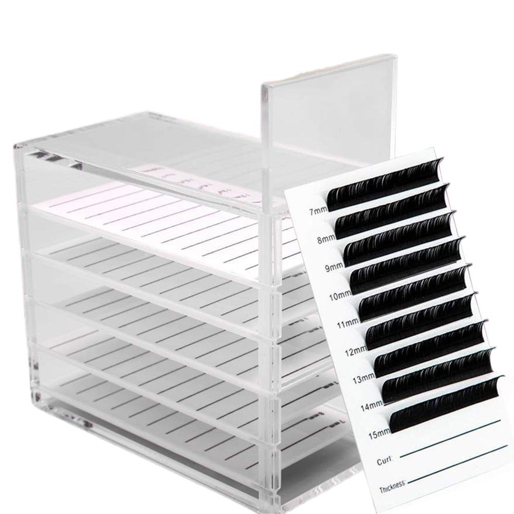 5 Layers Clear Acrylic False Eyelash Storage Box Display Container Holder Makeup