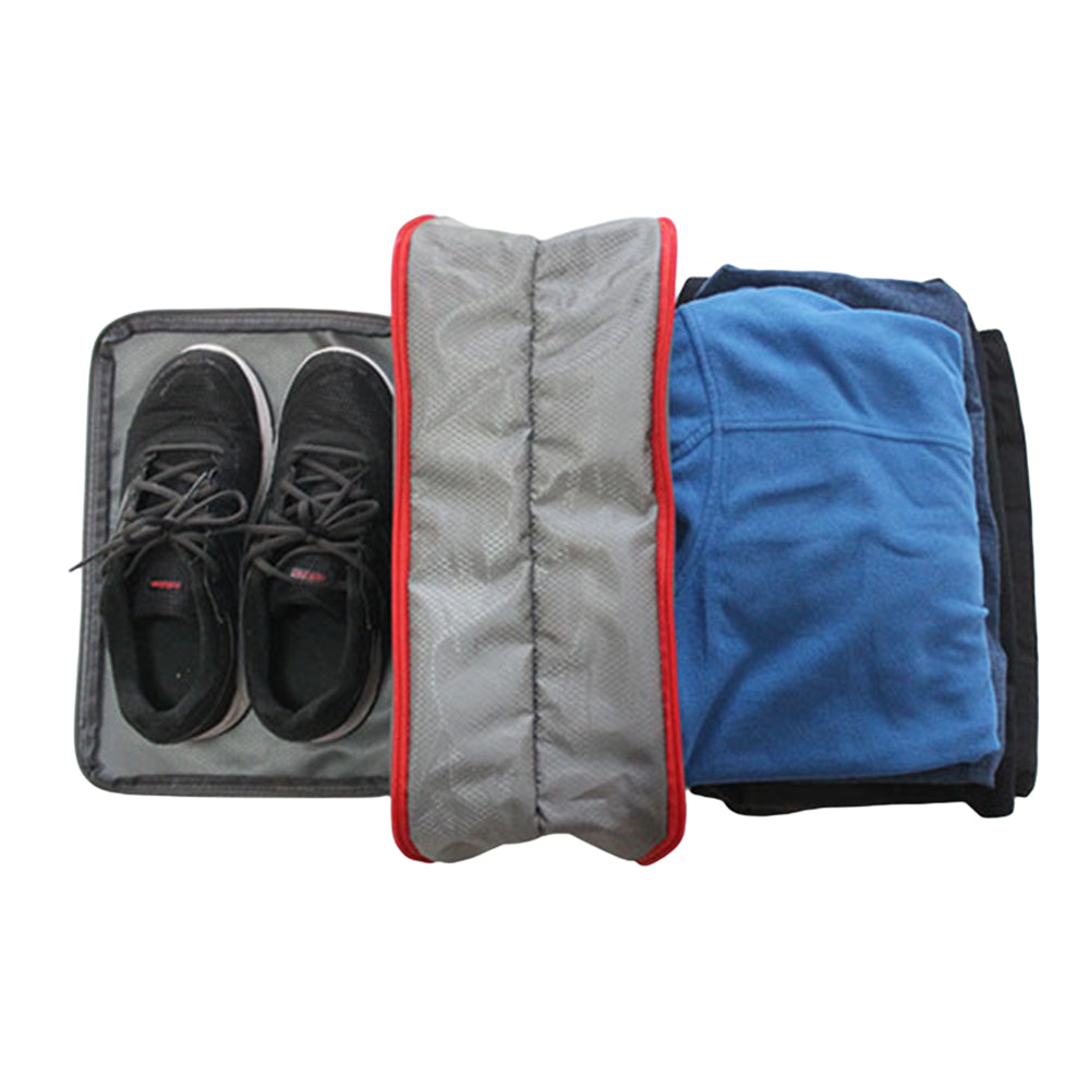 2Pcs Travel Luggage Compression Packing Cubes Double Layer Storage Bag Organizer M