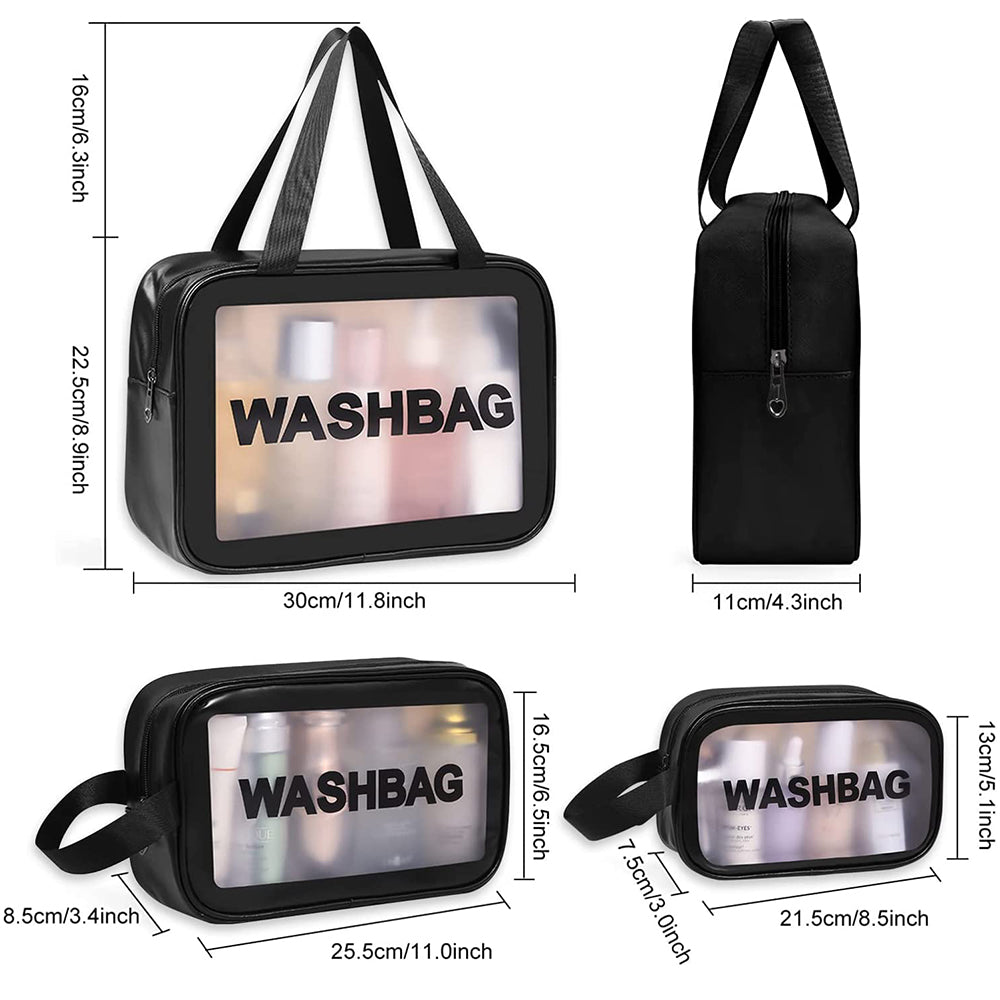 Set of 3Pcs Cosmetic Bags Travel Toiletry Bags