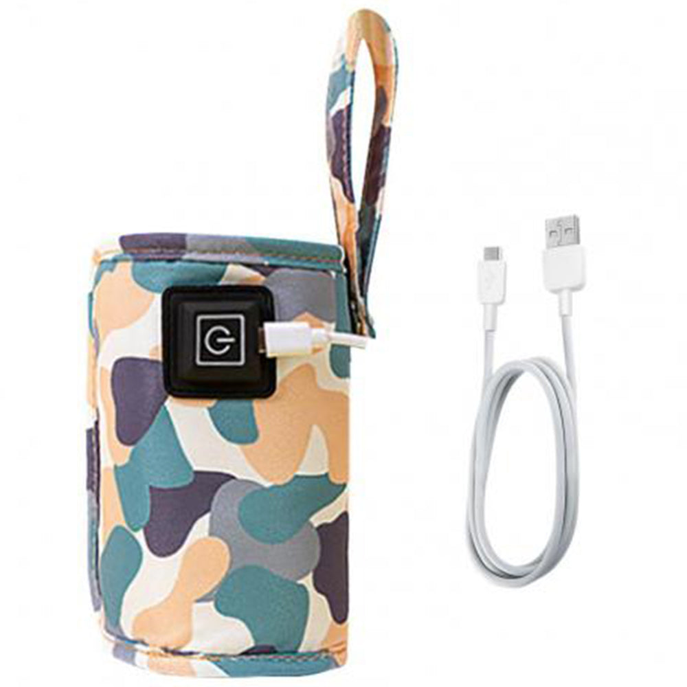 Travel USB Bottle Warmer Milk Heat Keeper Bag White