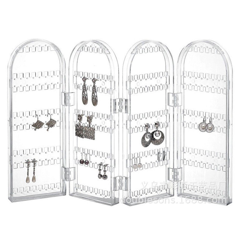 Foldable Jewellery Organizer Earring Necklace Display Stand Storage Rack