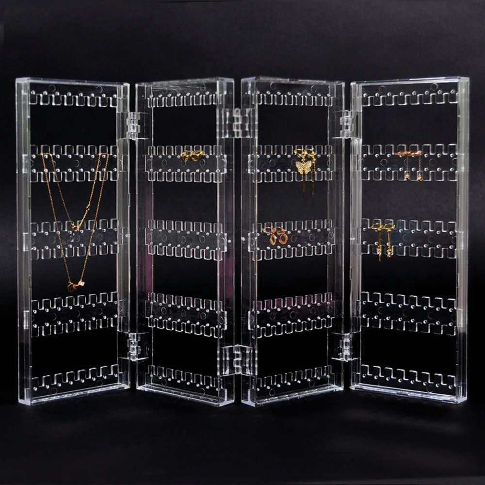 Foldable Jewellery Organizer Earring Necklace Display Stand Storage Rack
