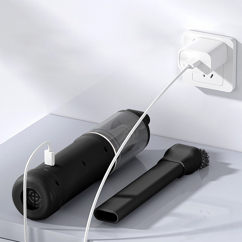 Handheld Car Vacuum Cleaner Rechargeable Mini Vacuum Cleaning Tool for Car Home Black
