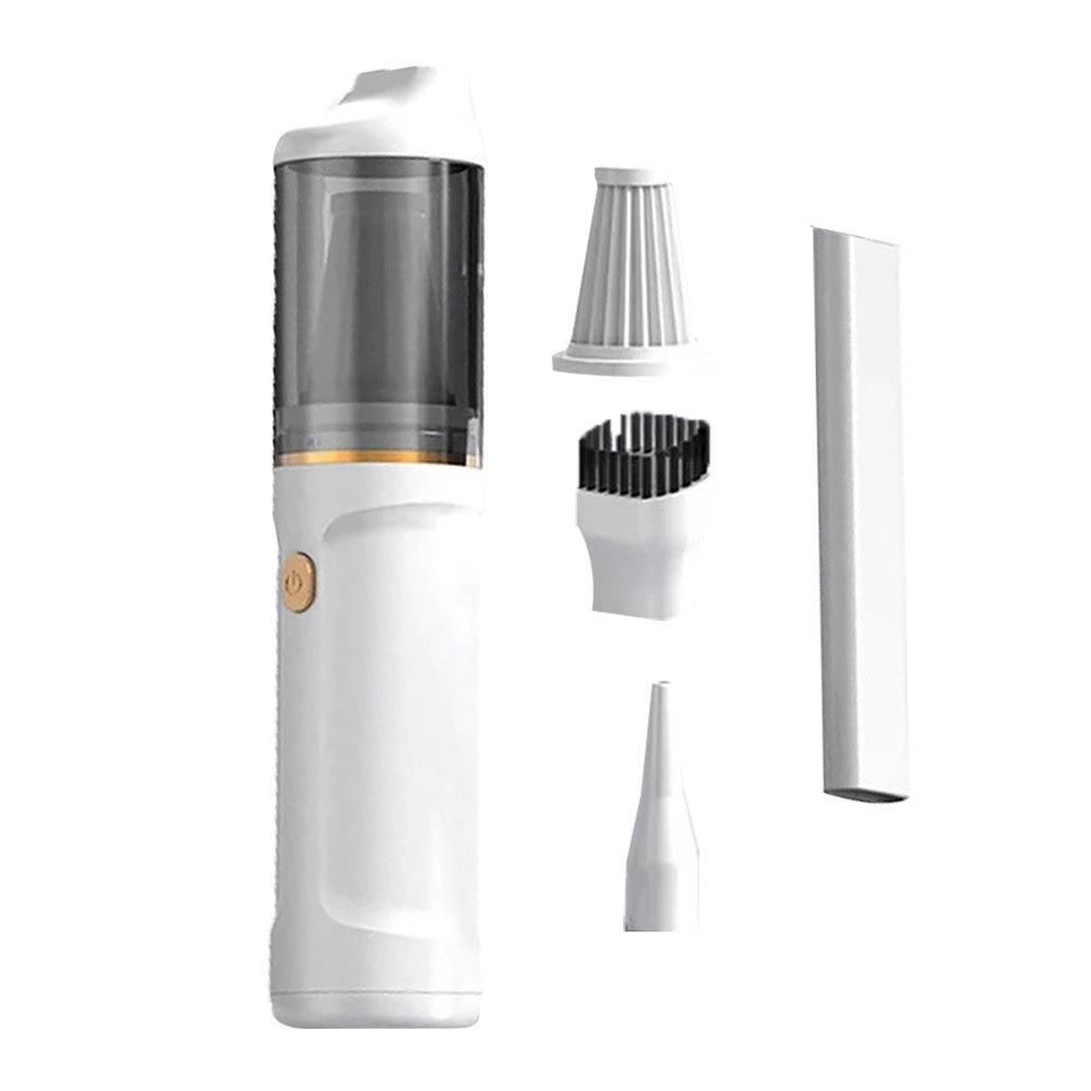 Handheld Car Vacuum Cleaner Rechargeable Mini Vacuum Cleaning Tool for Car Home White