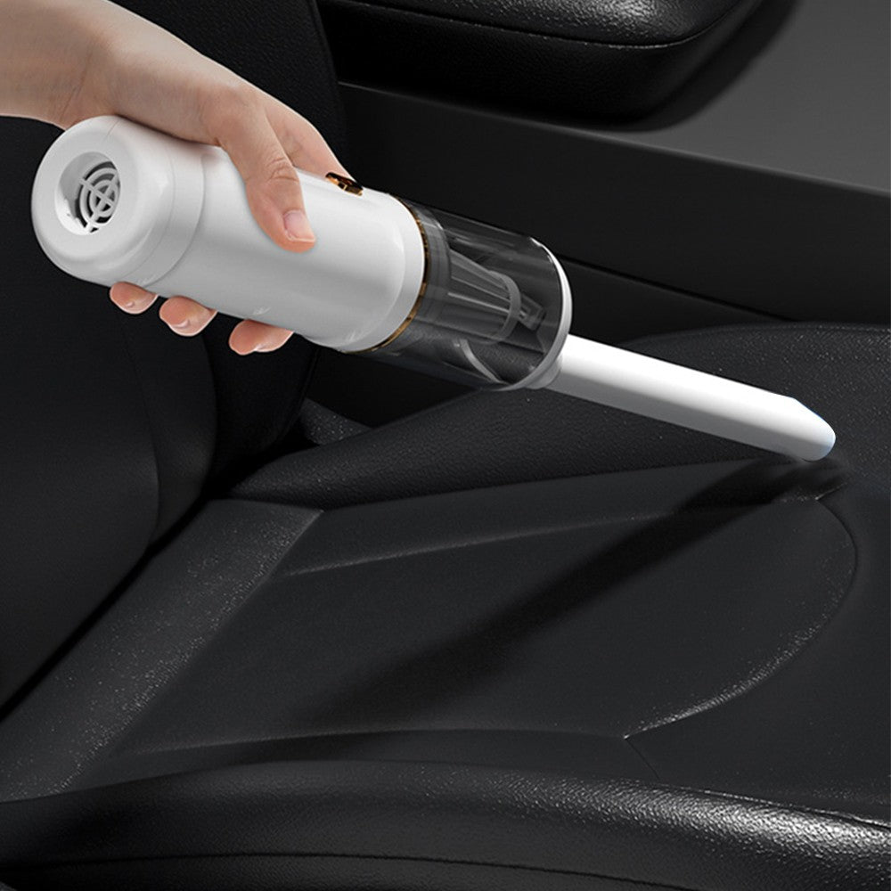 Handheld Car Vacuum Cleaner Rechargeable Mini Vacuum Cleaning Tool for Car Home White