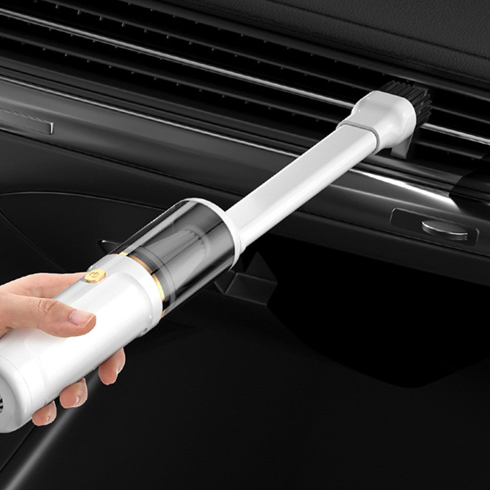 Handheld Car Vacuum Cleaner Rechargeable Mini Vacuum Cleaning Tool for Car Home White