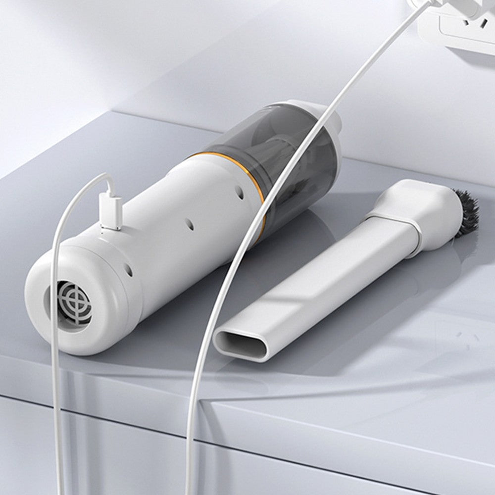 Handheld Car Vacuum Cleaner Rechargeable Mini Vacuum Cleaning Tool for Car Home White
