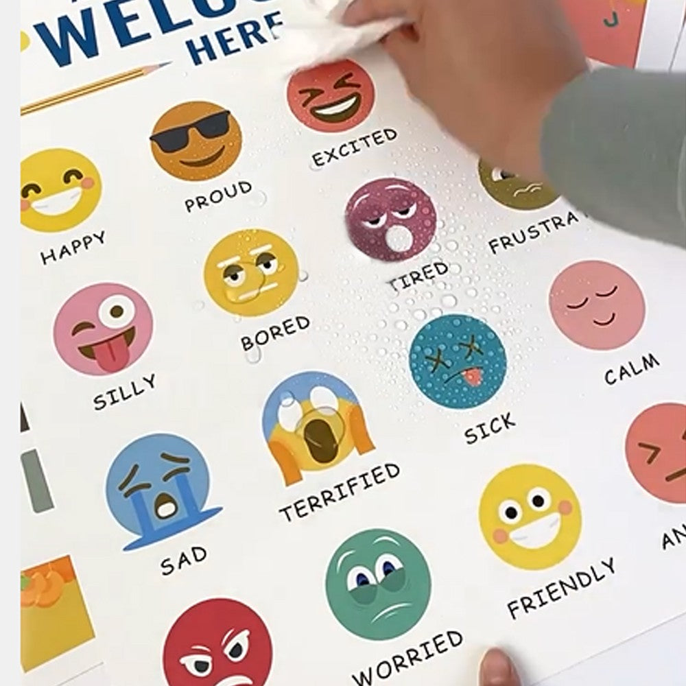 16Pcs Kids Educational Posters Early Learning Posters Toddlers Educational Charts for Classroom Kindergarten