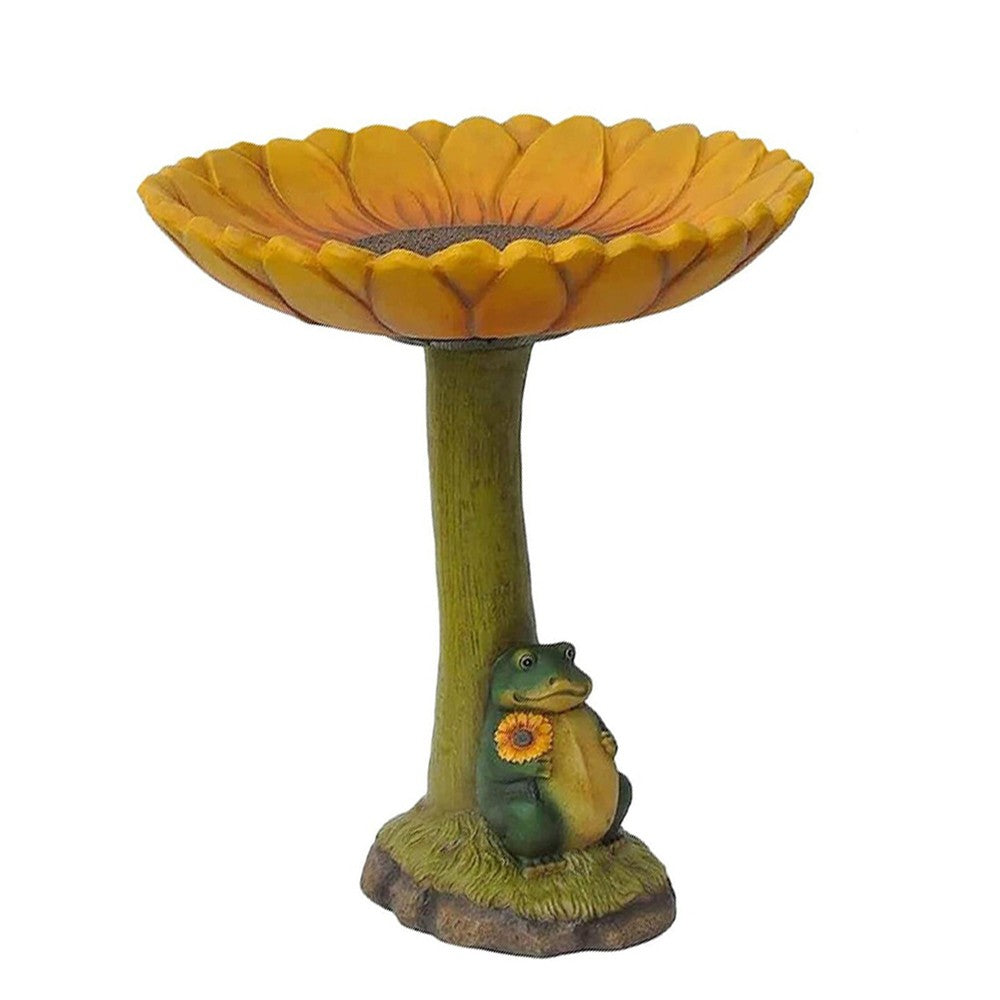 Garden Animal Figurine Bird Feeder Resin Bird Water Feeder Yard Decor Frog Style