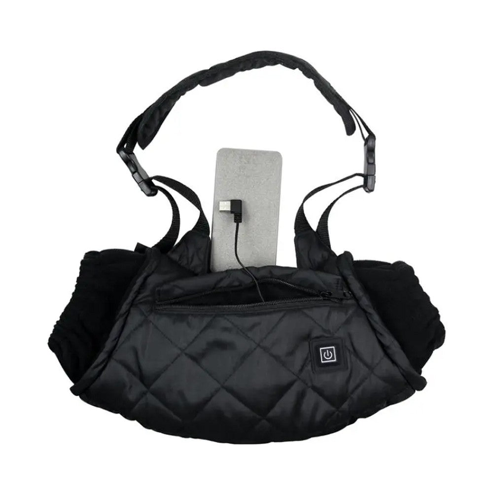 Winter Heated Hand Muff Hand Warmer with Pockets USB Hand Warming Muff Black