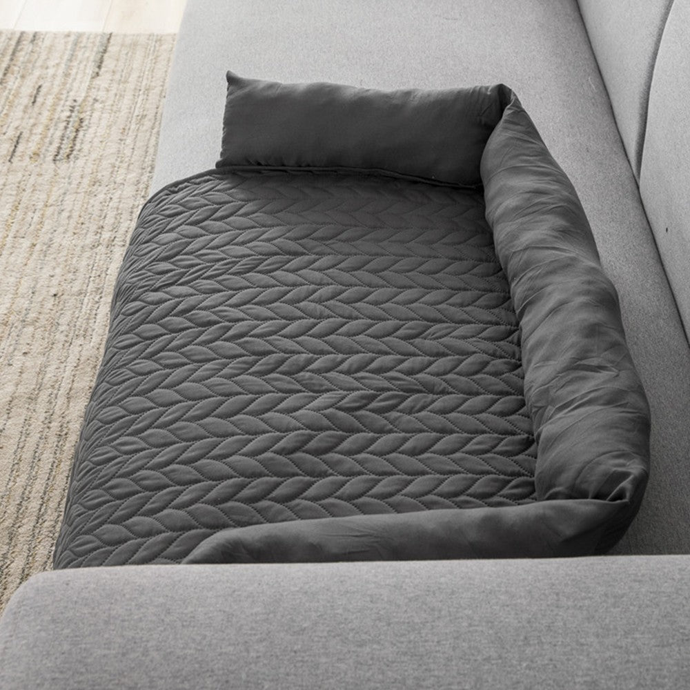 70x70cm Pet Sofa Bed Dog Cat Couch Pad Anti-slip Pet Bed Mat Sofa Protector Dark Grey