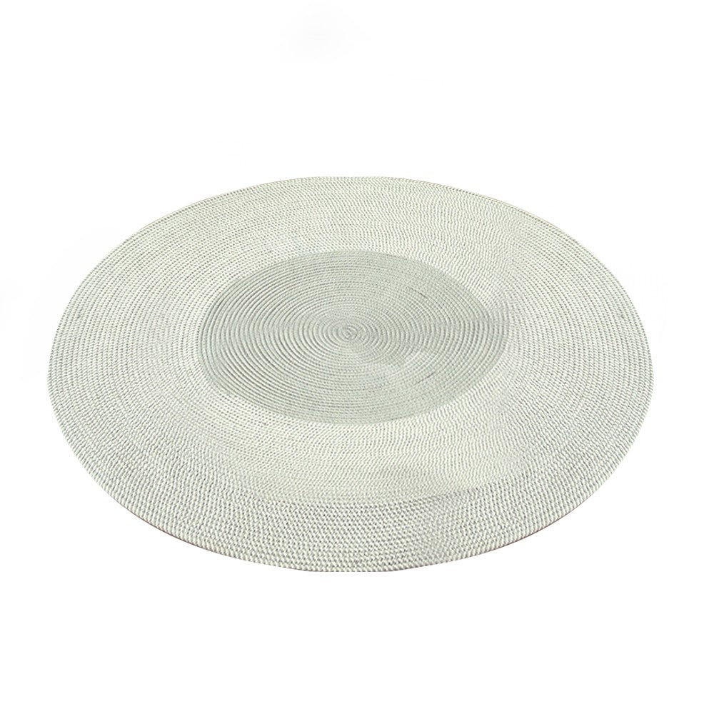 80cm Round Woven Floor Mat Anti Slip Braided Carpet Home Decoration Style 3