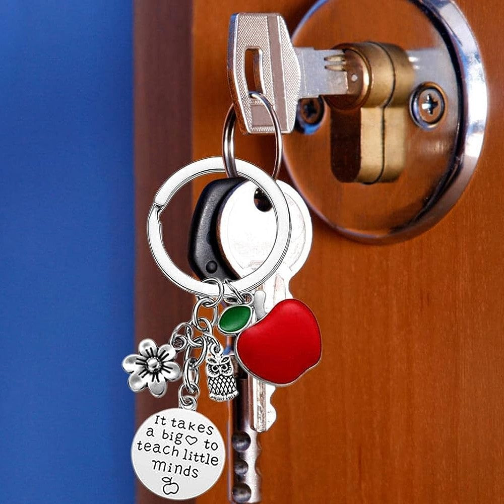 1 X 6-Piece Teacher Keyring Appreciation Teacher Key Chain for Teachers Day