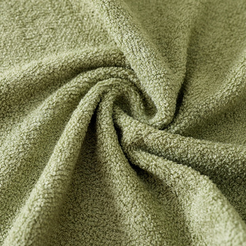 3-Piece Hand Towel and Bath Towel Set Quick Absorbent Bamboo Fiber Towel Green