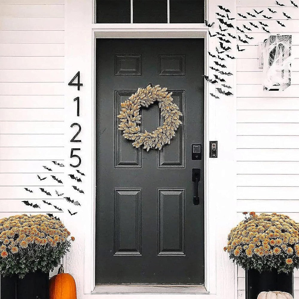 2 Sets of 20Pcs Halloween Decorations Kit Tablecloth Table Runner Decorative Bat for Halloween Party Decors