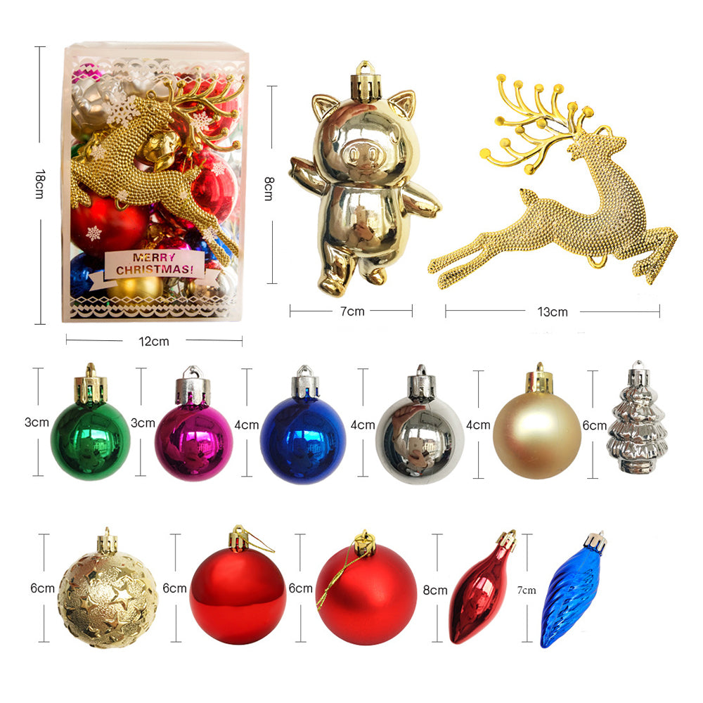 1set Christmas Tree Ornaments Set Tree for Xmas Wreath Tree Decor Multicolor