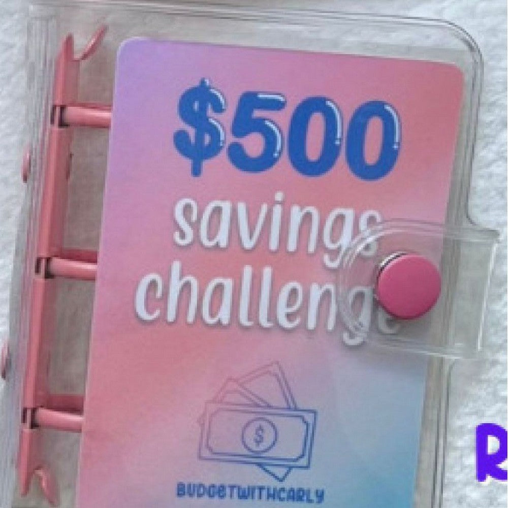 Mini Binder Savings Challenge Budget Envelopes Wallet Planners Book Style 3