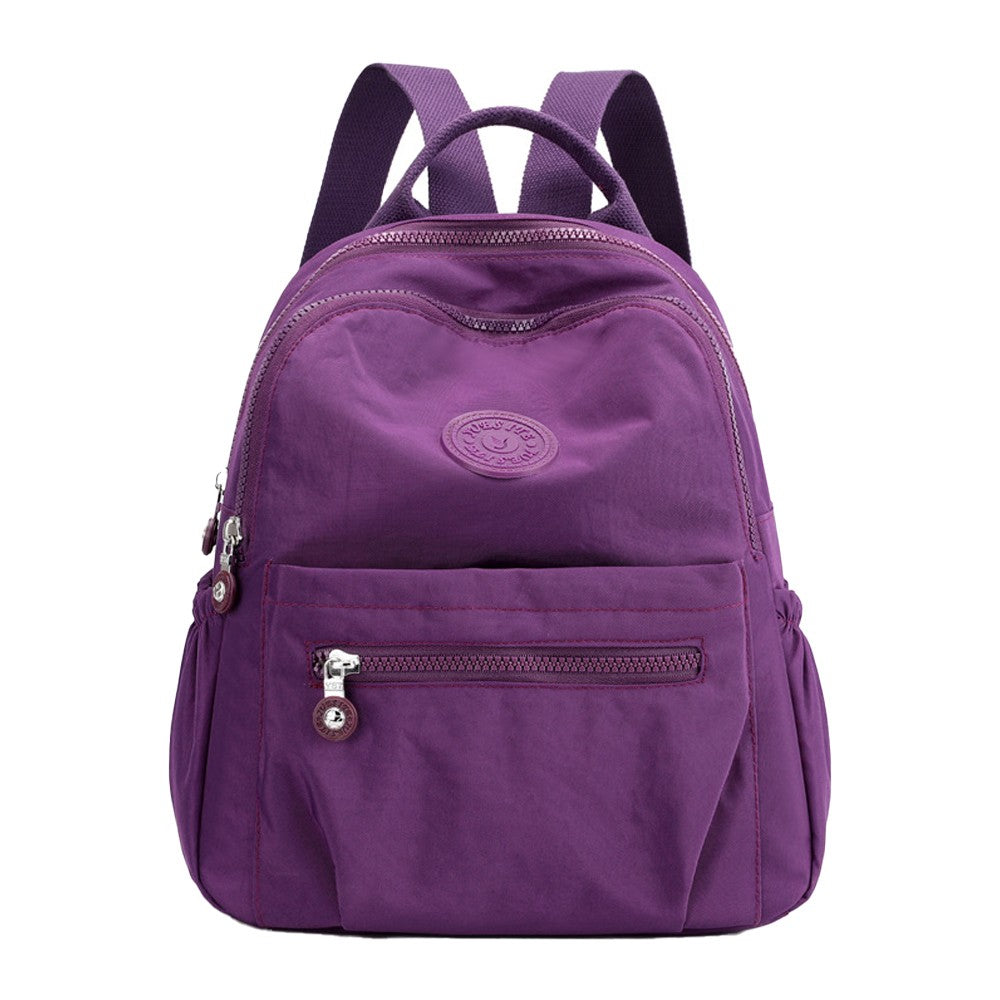 Womens Backpacks Oxford Cloth Shopping Backpack - Purple