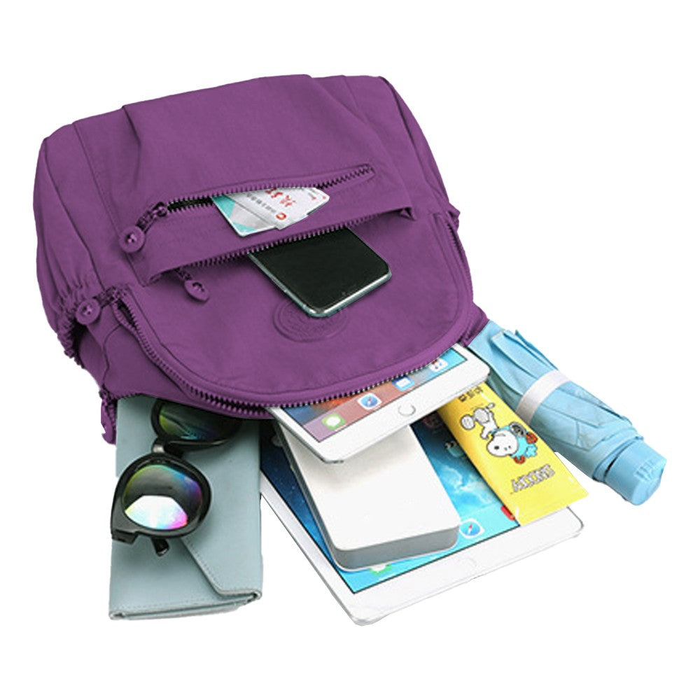 Womens Backpacks Oxford Cloth Shopping Backpack - Purple