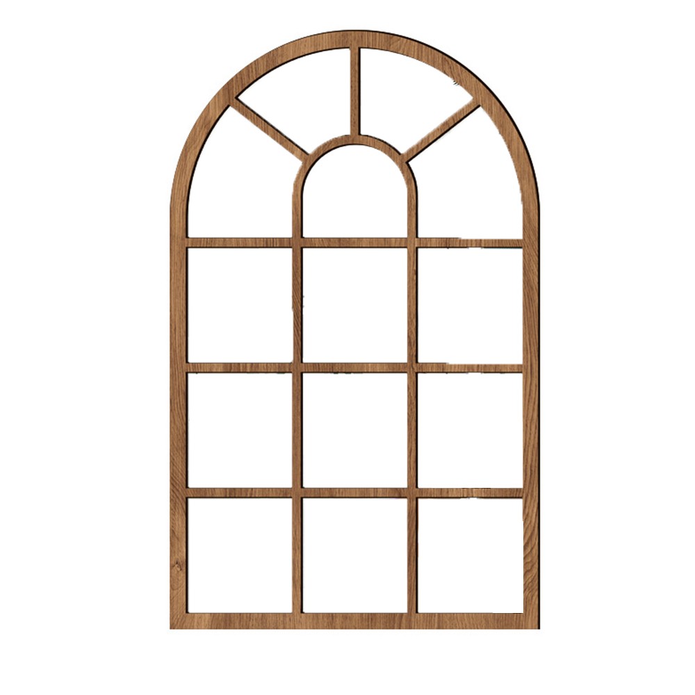 Self-adhesive Acrylic Wall Mirror Window Sticker Decals Removable Window Mirror Style 1 Brown