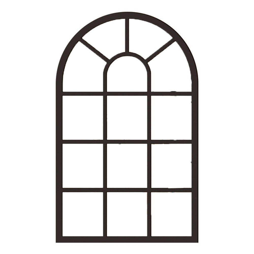 Self-adhesive Acrylic Wall Mirror Window Sticker Decals Removable Window Mirror Style 1 Black