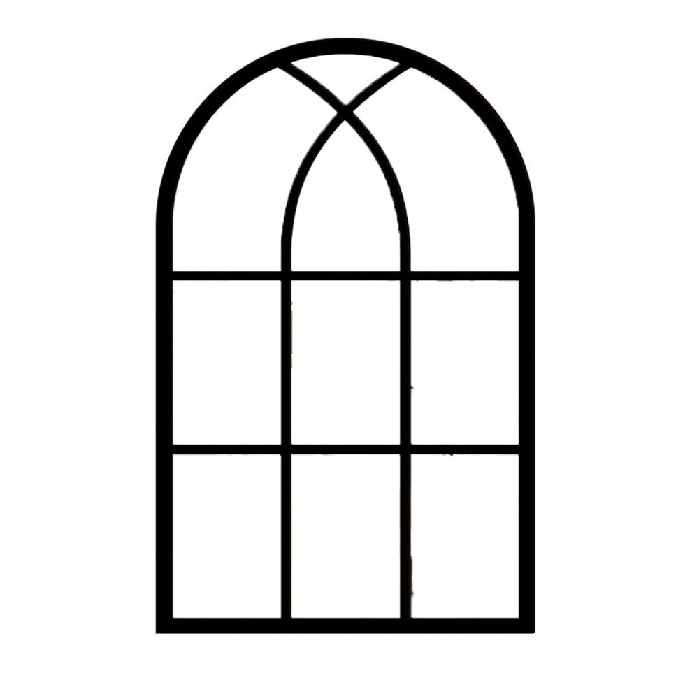 Self-adhesive Acrylic Wall Mirror Window Sticker Decals Removable Window Mirror Style 2 Black