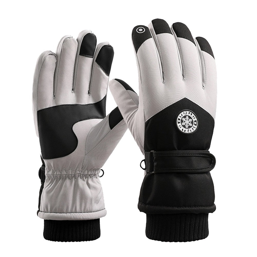 Womens Winter Warm Ski Gloves Touch Screen Snow Gloves Plush Riding Gloves Black