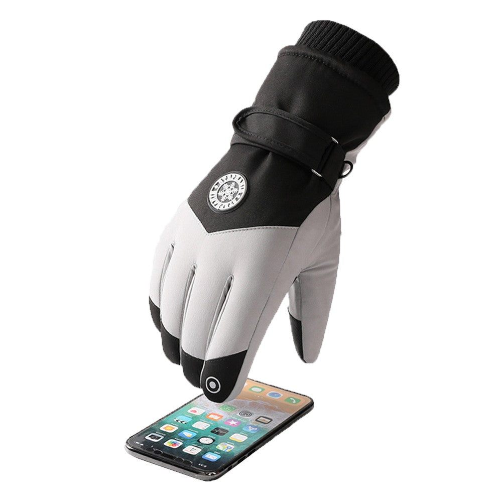 Womens Winter Warm Ski Gloves Touch Screen Snow Gloves Plush Riding Gloves Black