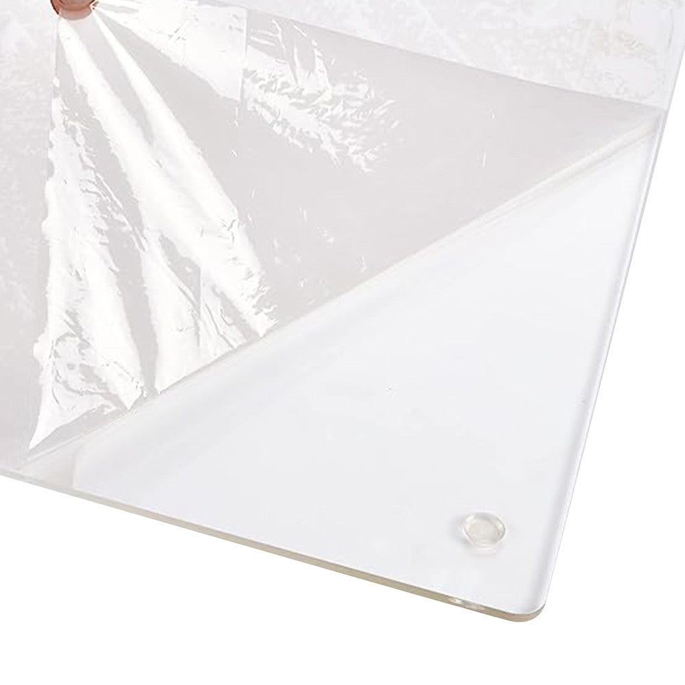 60x45cm Clear Acrylic Cutting Board Non-Slip Chopping Board Countertop Protector with Lip Edge