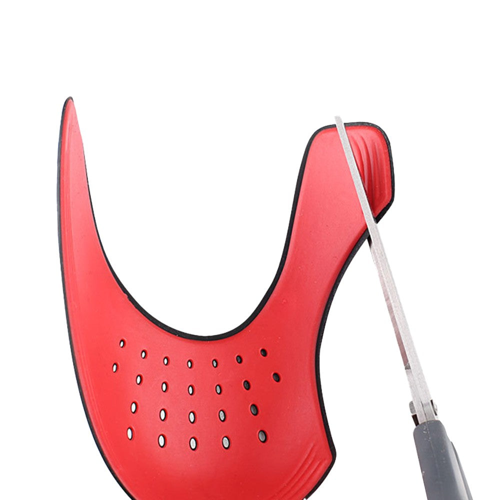 Pair of Shoe Anti Crease Protector Anti-Wrinkle Shoe Shield Sneaker Shoe Guards Red S