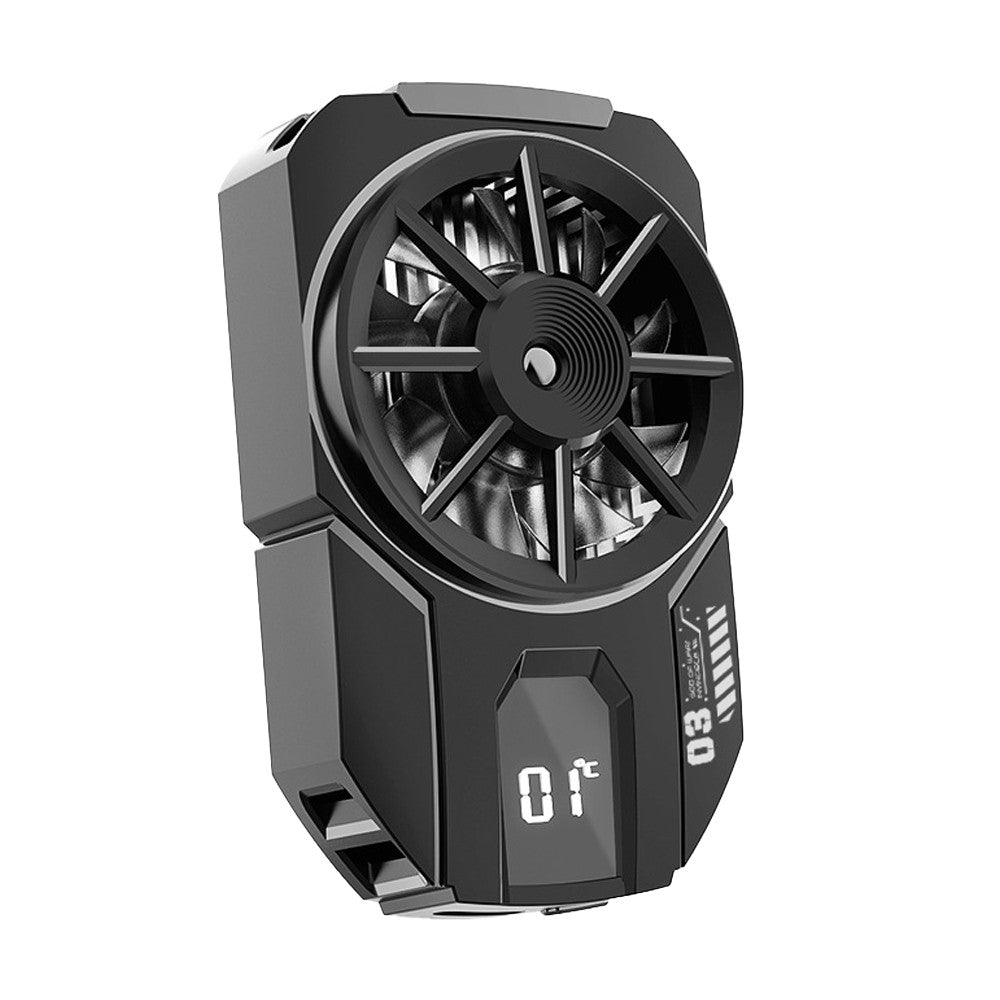 Mobile Phone Cooler Cellphone Radiator Cooling Fan with Temperature Display
