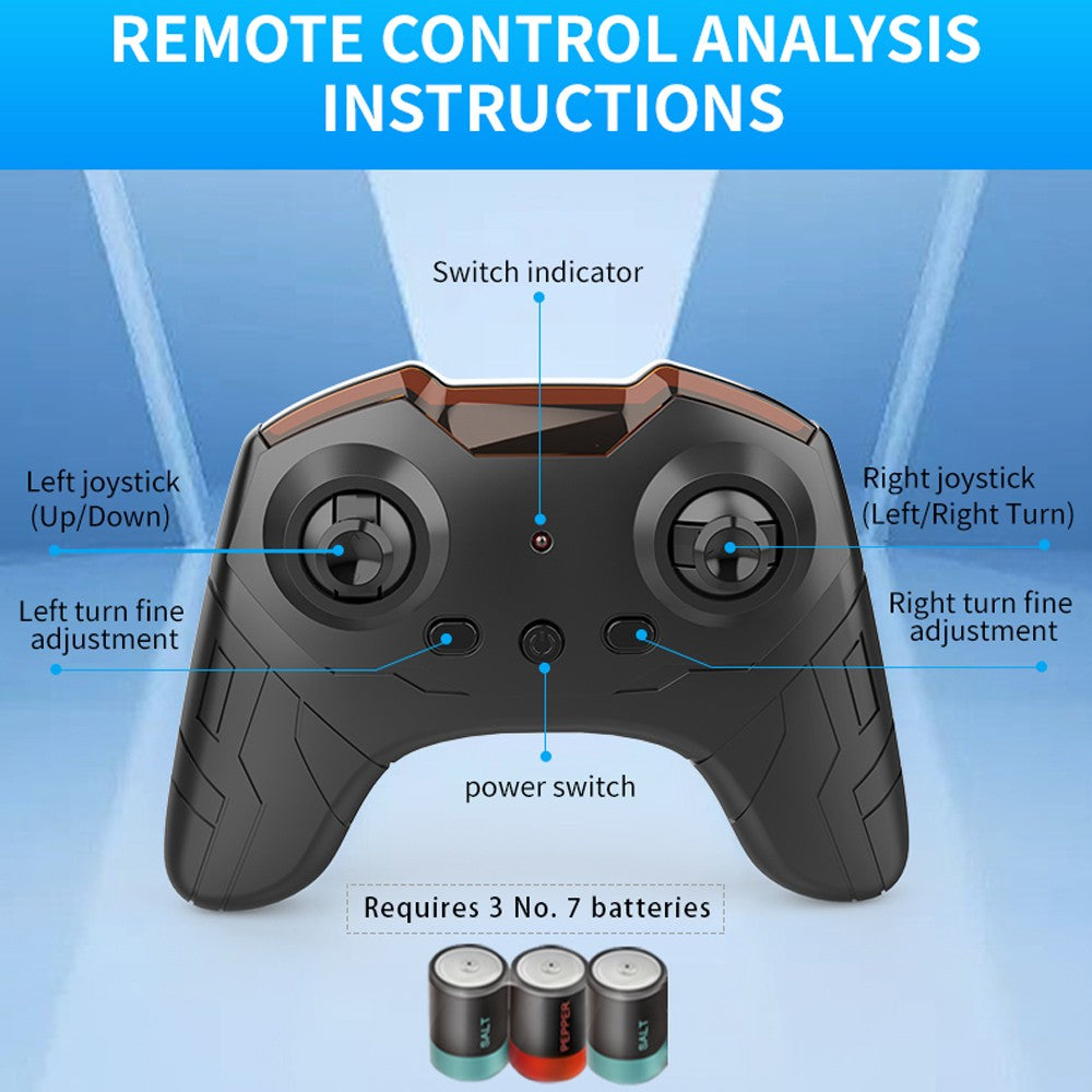 2.5 Channel Kids RC Helicopter Remote Control Aircraft USB Charging Kids Flying Toy - Blue