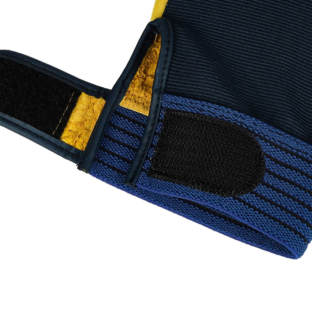 Pair of Genuine Leather Gardening Gloves Outdoor Protective Garden Work Gloves Yellow L