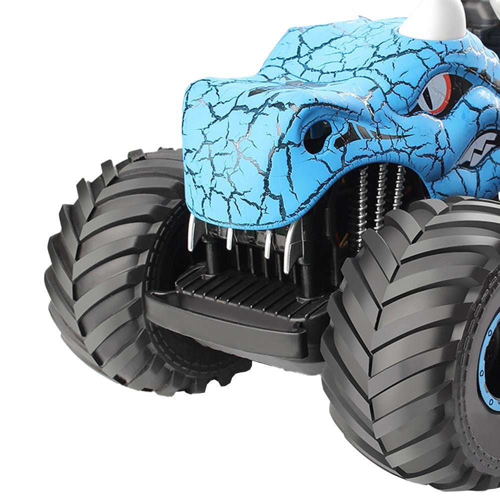 Dinosaur Toys RC Stunt Car 360 Degree Rolling Twister with Light Blue