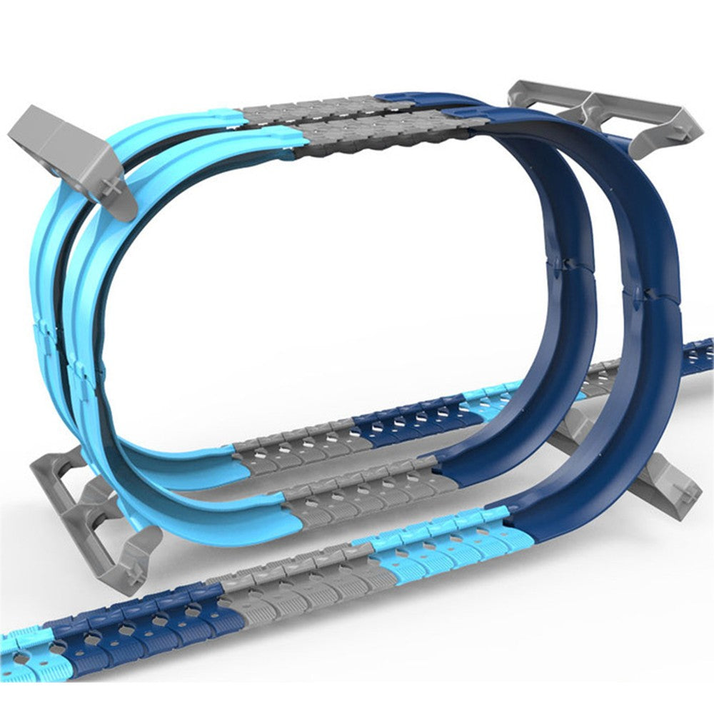 92Pcs Shark Racing Car Track Set Kids Light Up Shark Car Toy Flexible Changeable Track Toy