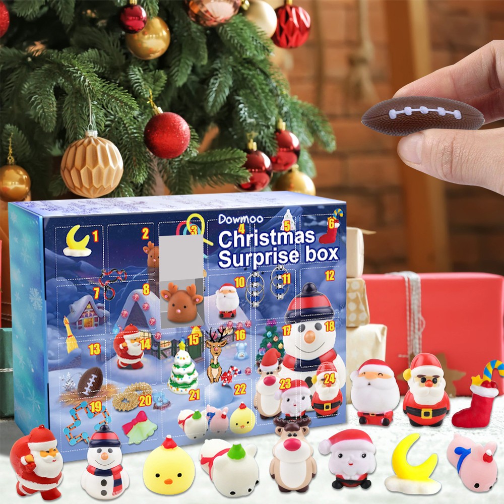 2Pcs 24 Days Christmas Fidget Toy Advent Calendar Xmas Countdown Calendar Blind Box