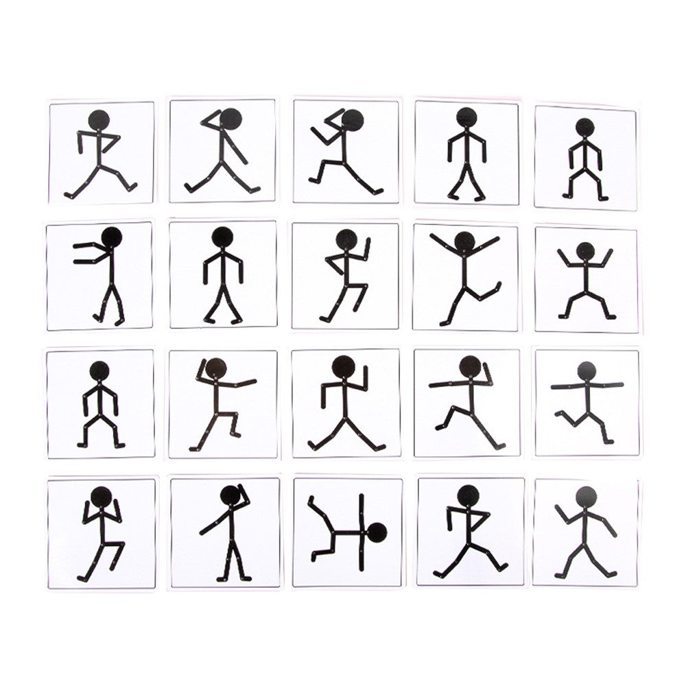 1 Set of Sports Small Wooden Man Puzzle Game Kids Early Education Puzzle Toy