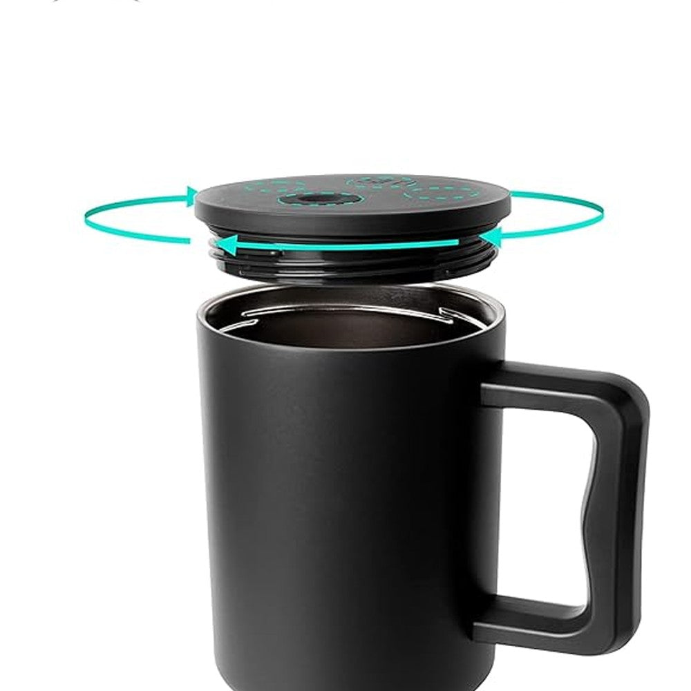 40oz Stainless Steel Tumbler Insulated Cup with Straw and Lid - Black