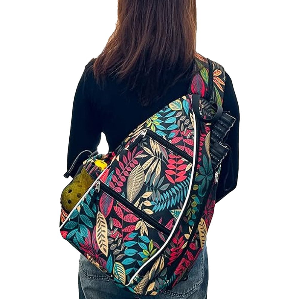 Pickleball Bag Pack Reversible Crossbody Sling Bag - Red