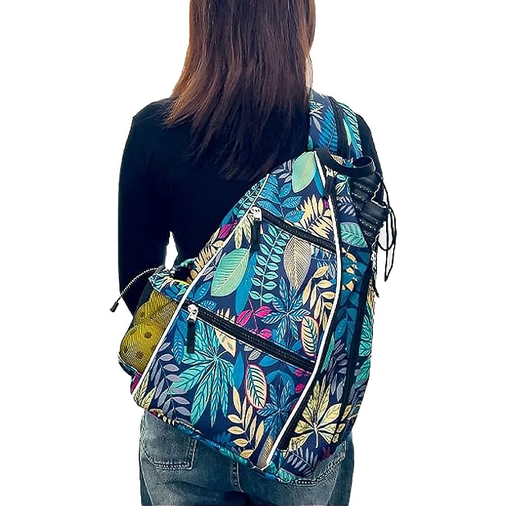 Pickleball Bag Pack Reversible Crossbody Sling Bag - Blue