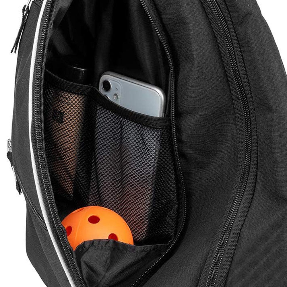 Pickleball Bag Pack Reversible Crossbody Sling Bag - Black