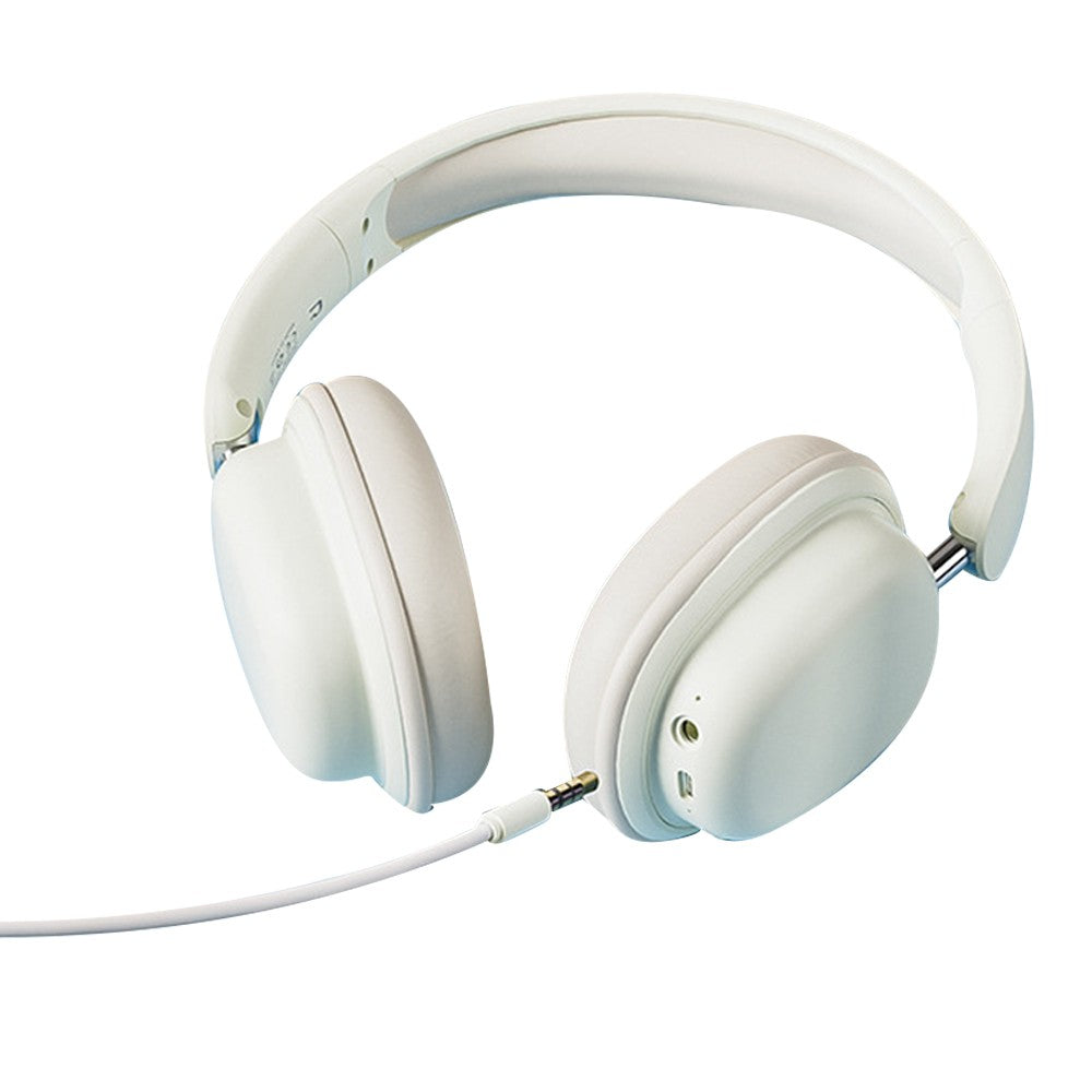 Wireless Bluetooth 5.3 Headphones 3D Stereo Headset - White