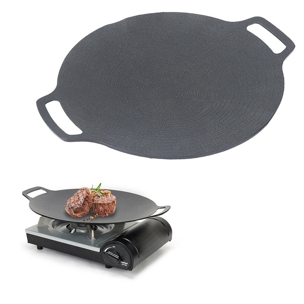 25cm Korean Non-stick BBQ Grill Pan Barbecue Plate for Stovetop and Induction