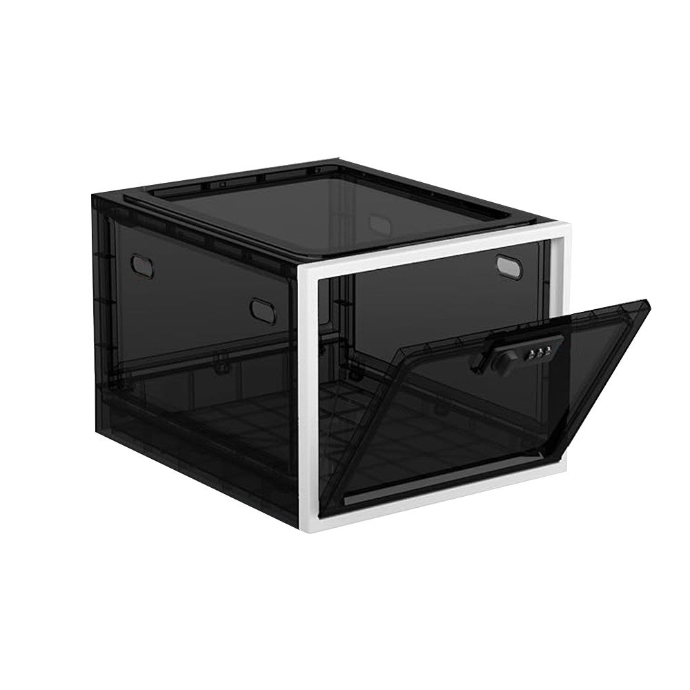 1Pc Lockable Storage Box Medicine Lock Box Food Storage Container - Black