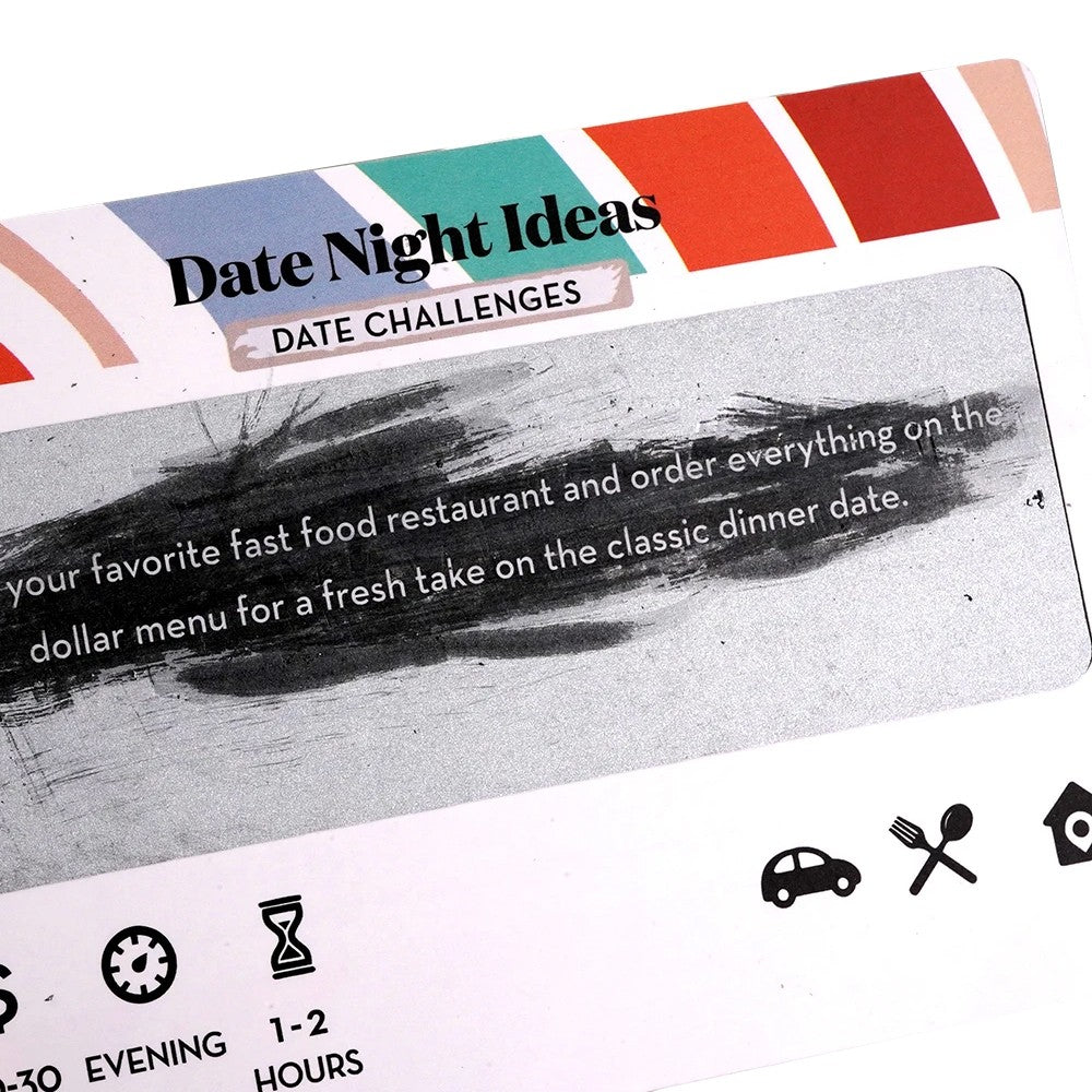 Couples Date Night Ideas Cards Scratch Card Game Set with Scratch Card Tool