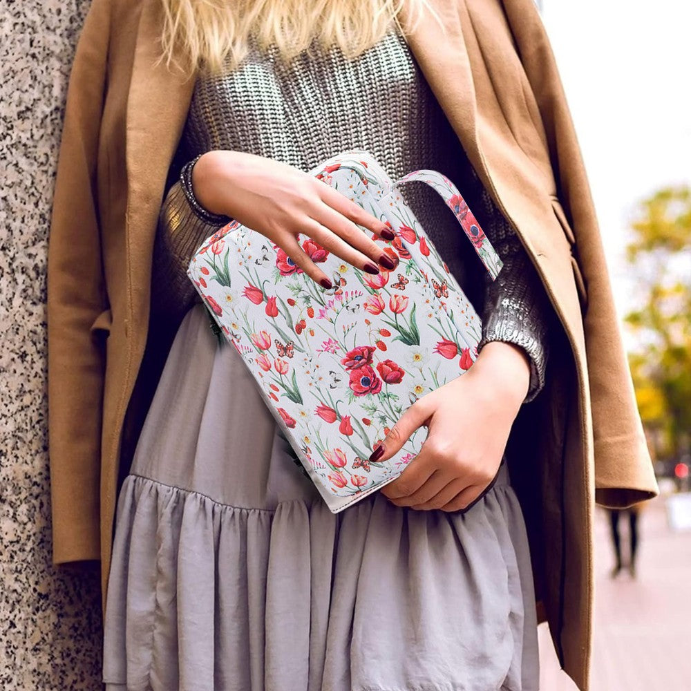 Printed Bible Bag Portable Bible Cover Bible Holder Case with Bookmark - Style 1