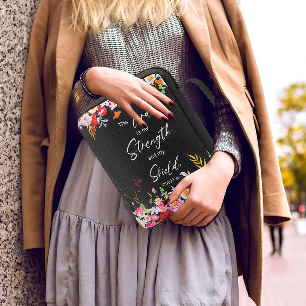 Printed Bible Bag Portable Bible Cover Bible Holder Case with Bookmark - Style 2